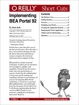 cover image of Implementing BEA Portal 92